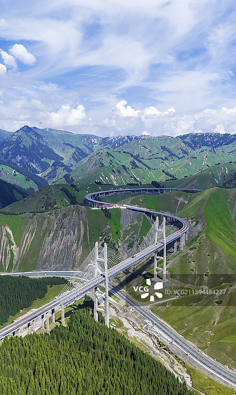 果子沟大桥风光图片素材