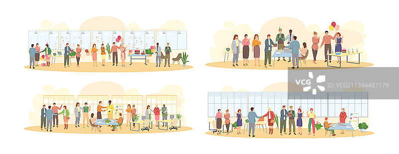 快乐的女人或女商人收到礼物图片素材