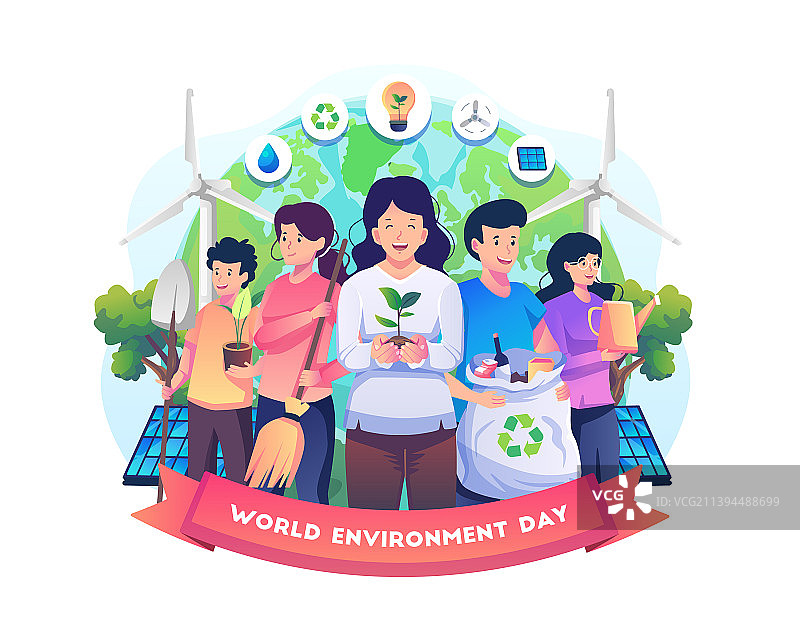 来自世界各地的人们在庆祝图片素材