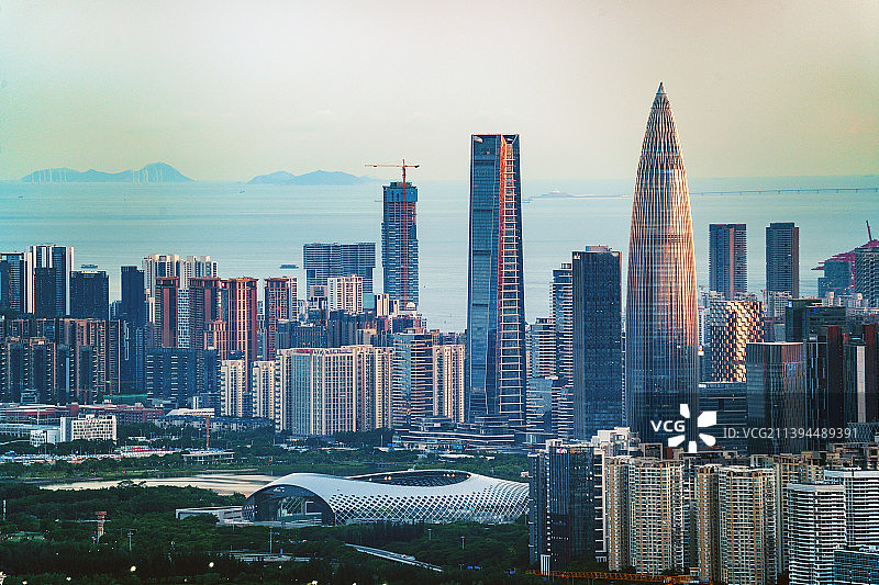 塘朗山远眺后海核心区图片素材