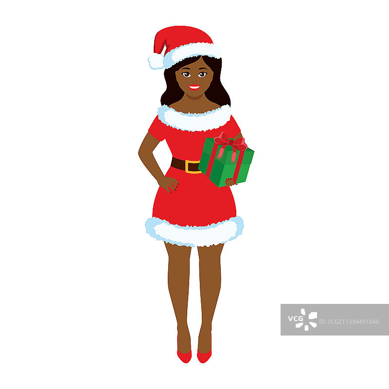 可爱年轻的非洲裔美国女人图标图片素材