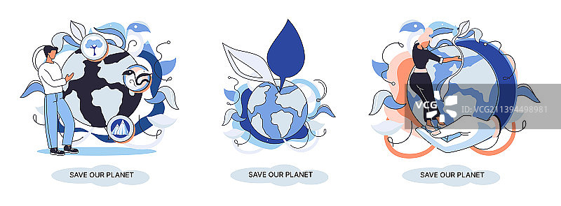 拯救地球：生态隐喻，地球日图片素材