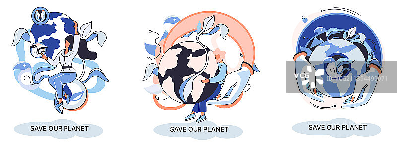 拯救地球：生态隐喻，地球日图片素材