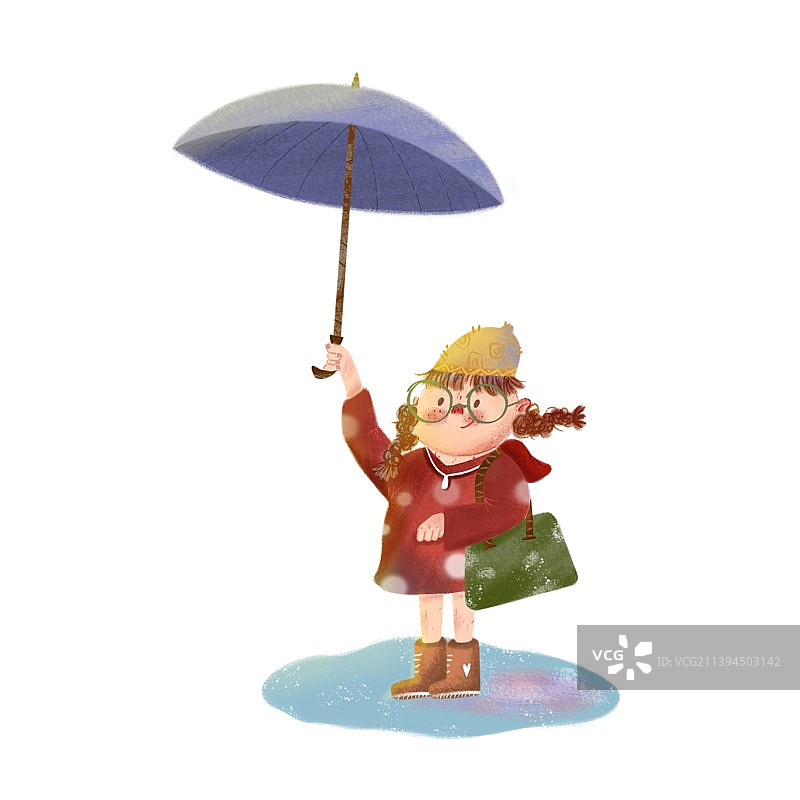 撑伞的女孩图片素材