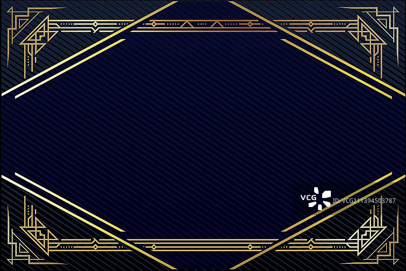 装饰艺术风格派对邀请函模板图片素材