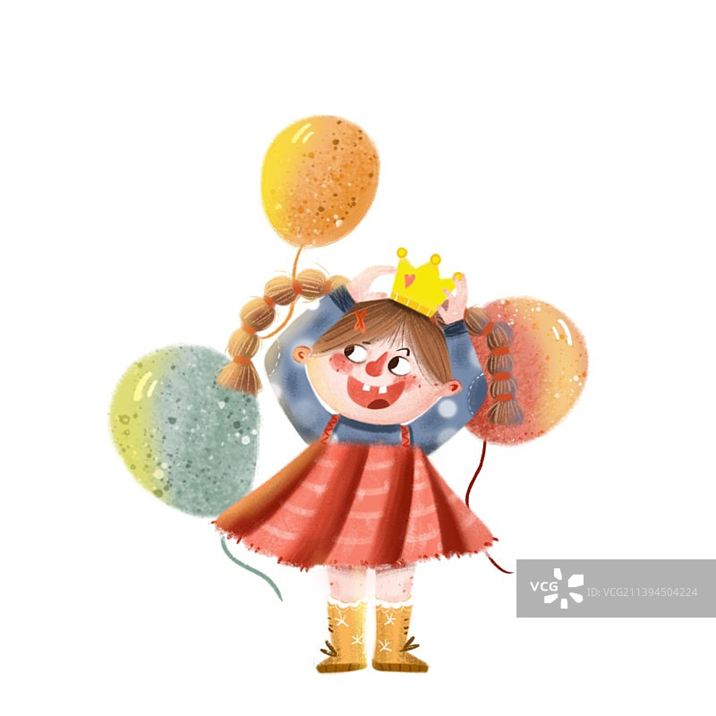 戴皇冠的小女孩图片素材