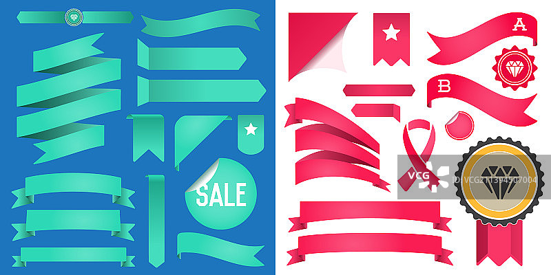 复古风格丝带标签素材大合集图片素材