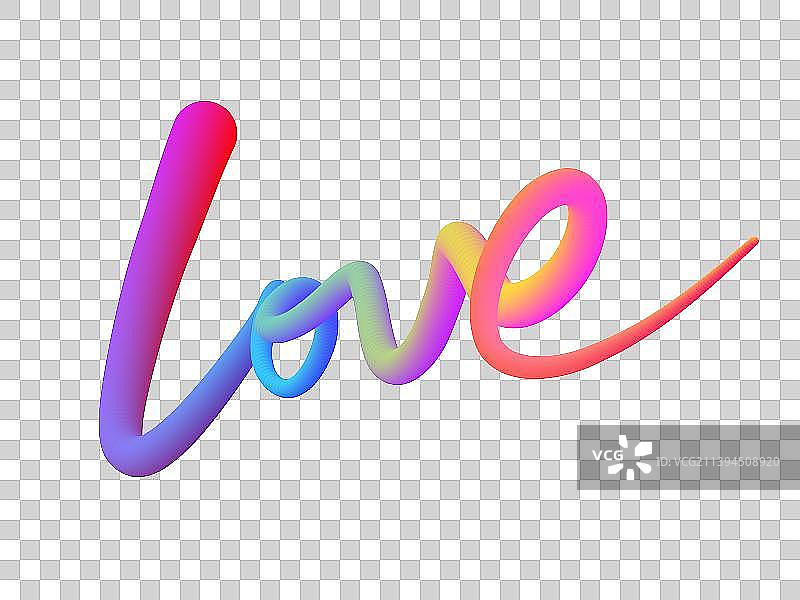 七夕520爱心艺术字体插画设计图片素材