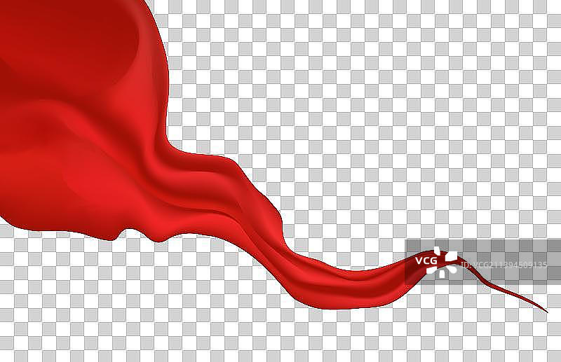 国庆节红色飘带插画元素图片素材