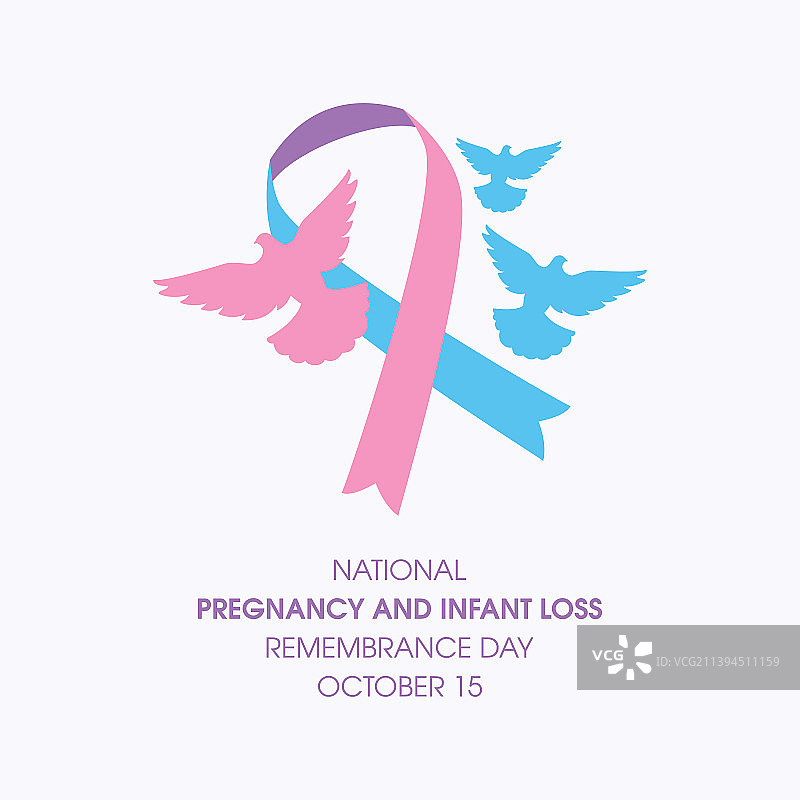 全国妊娠和婴儿流产纪念日图片素材