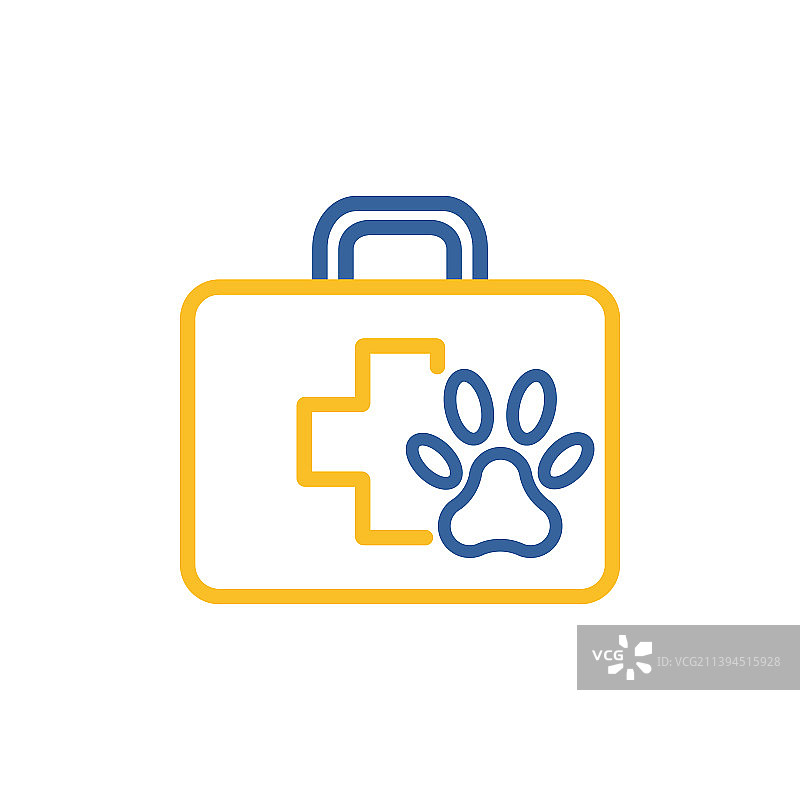 宠物急救箱孤立图标图片素材