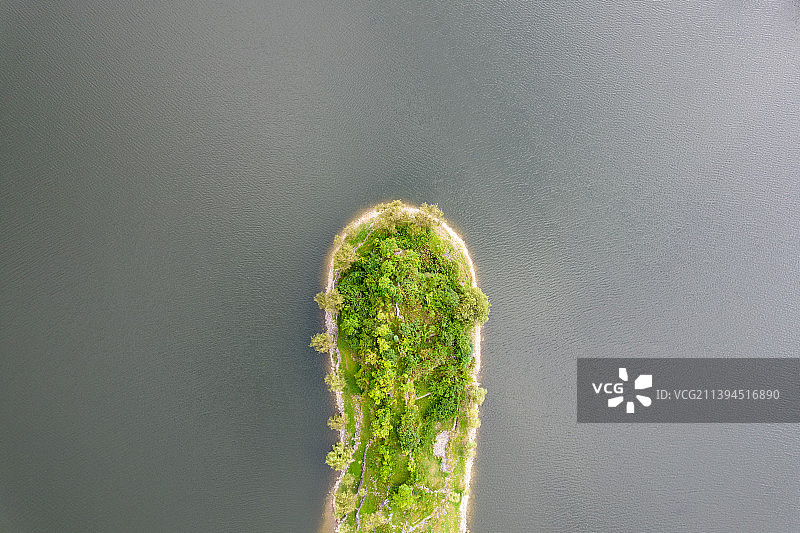 贵阳市百花湖小岛航拍图片素材