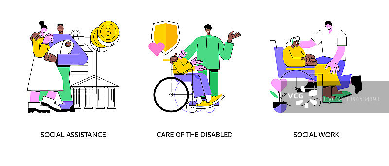 志愿者帮助抽象概念图片素材