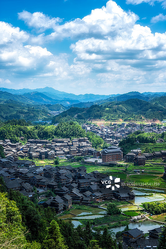 航拍柳州三江侗族程阳八寨图片素材