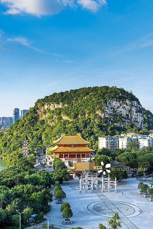 航拍广西柳州文庙图片素材