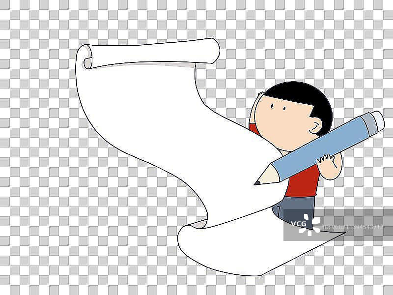 元素：答题的学生图片素材