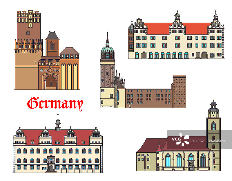 德国维滕贝格托尔高建筑图片素材