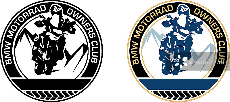BMW摩托车主俱乐部标志图片素材