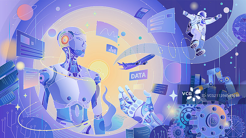 元宇宙未来科技创意插画图片素材