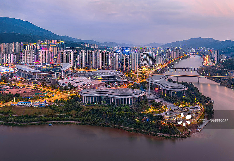 福建三明体育场馆建筑群图片素材