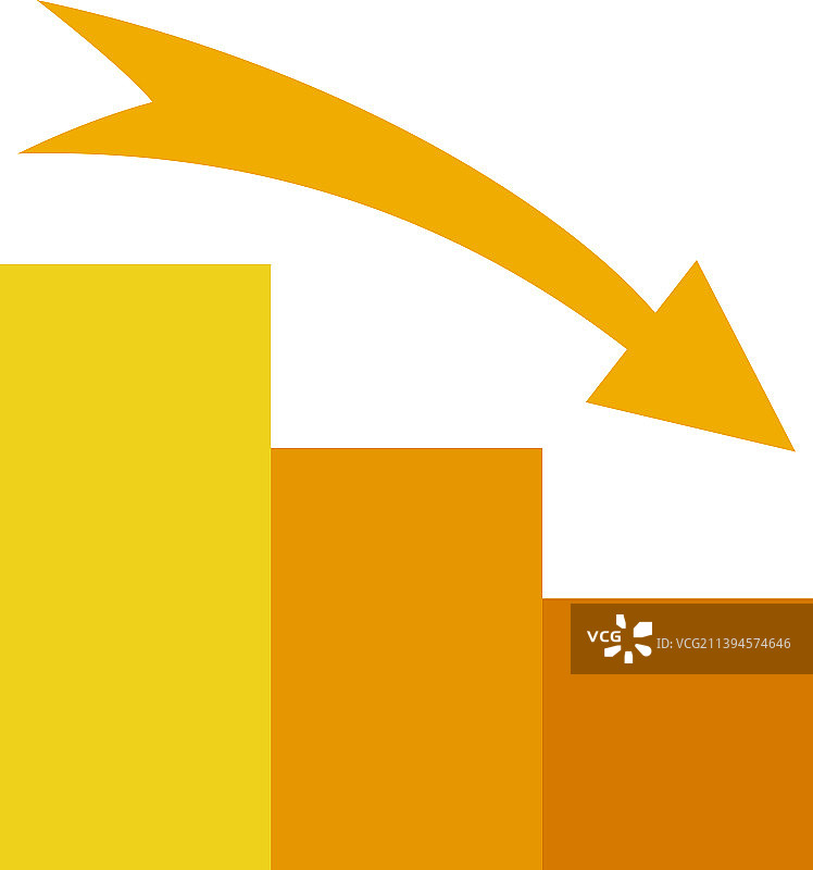 黄色下降运动概念图标图片素材