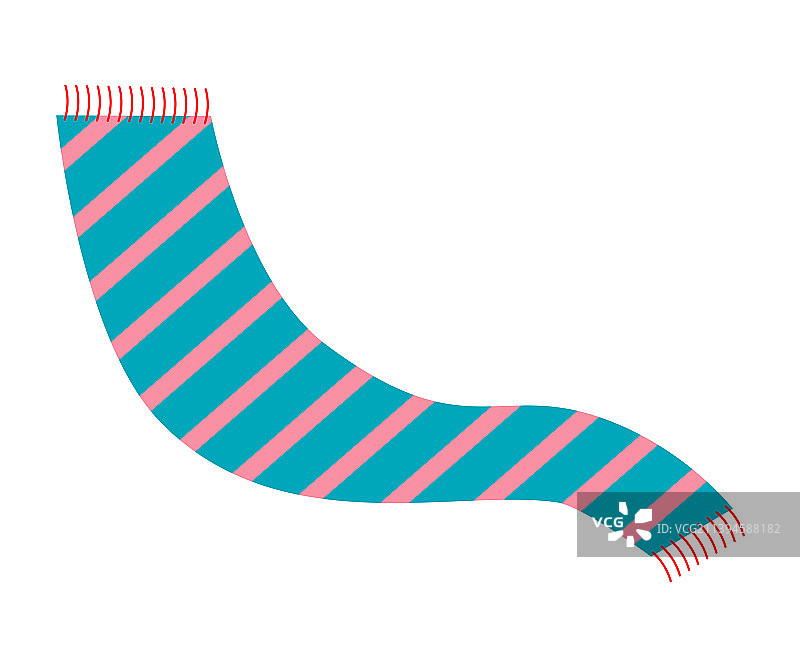 现代扁平风条纹围巾图片素材