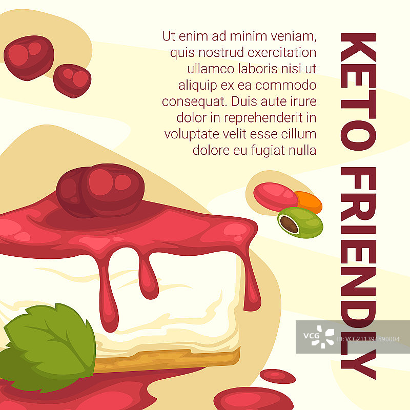 适合酮症饮食的甜点店广告图片素材