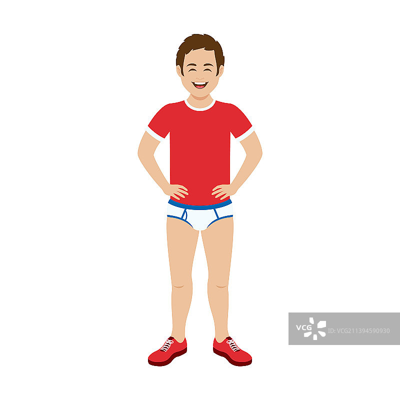 微笑的内衣男子图标图片素材