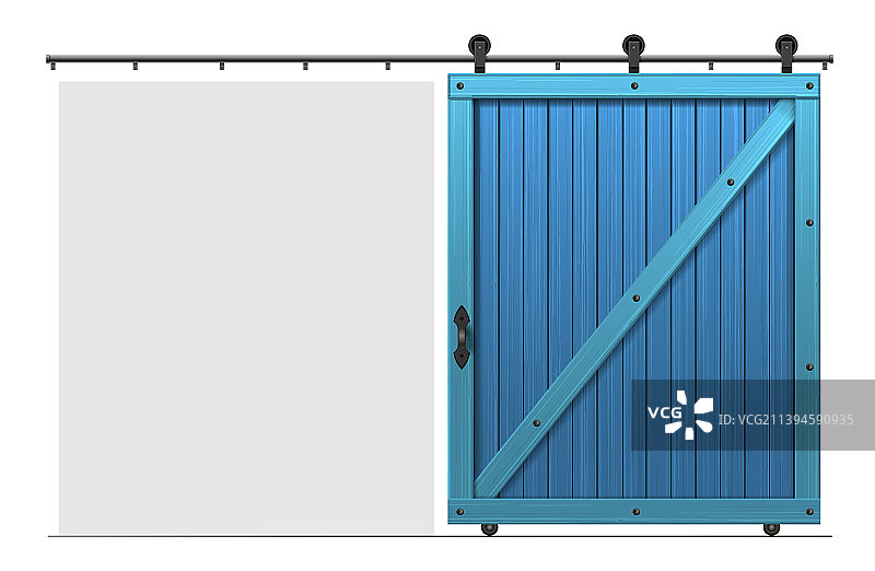 阁楼风格的谷仓滑动木门图片素材