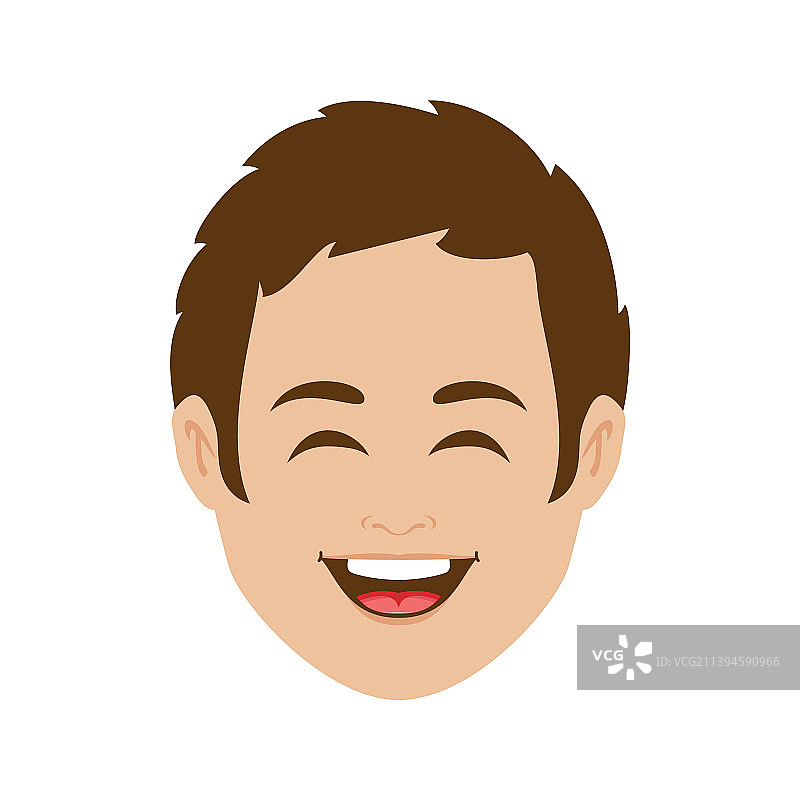 大笑的年轻男人头像图片素材