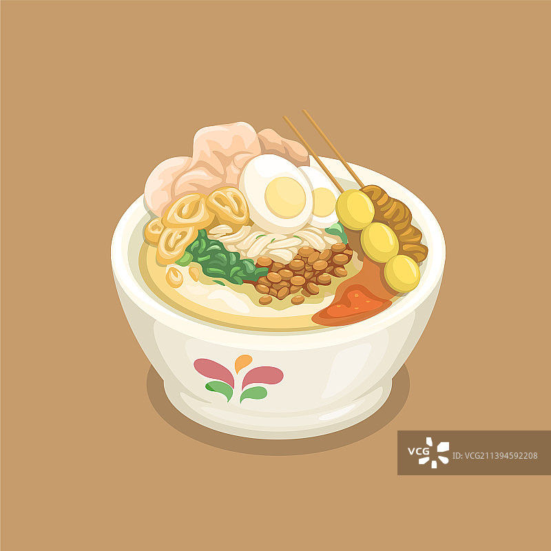 印尼鸡肉粥图片素材