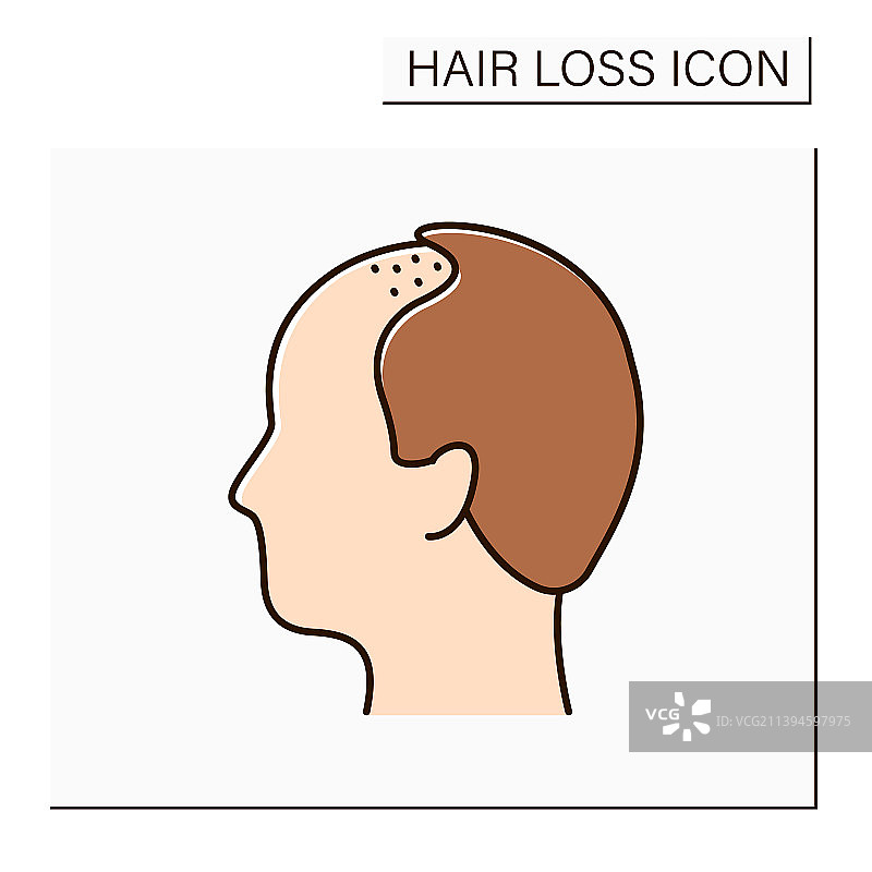 脱发彩色图标图片素材