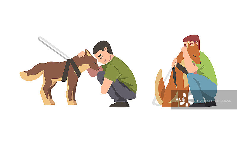 导盲犬与盲人图片素材