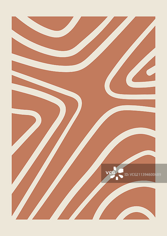 裸色抽象形状线性模板图片素材