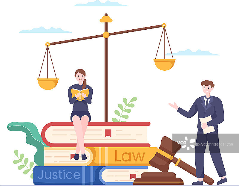 律师与法律天平图片素材