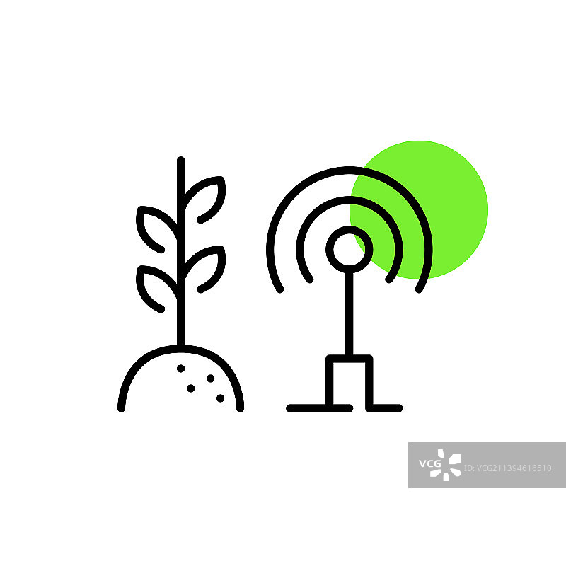 智能农业像素遥控传感器图片素材