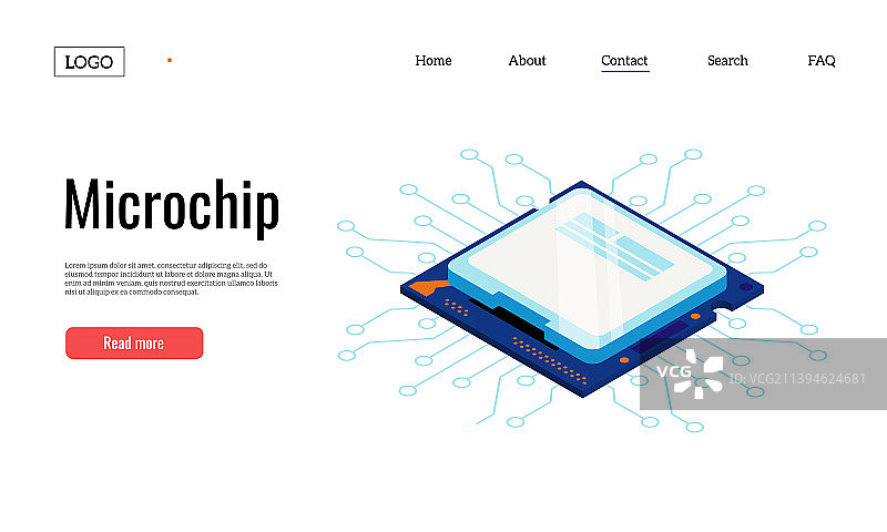 半导体着陆电子电路网页图片素材