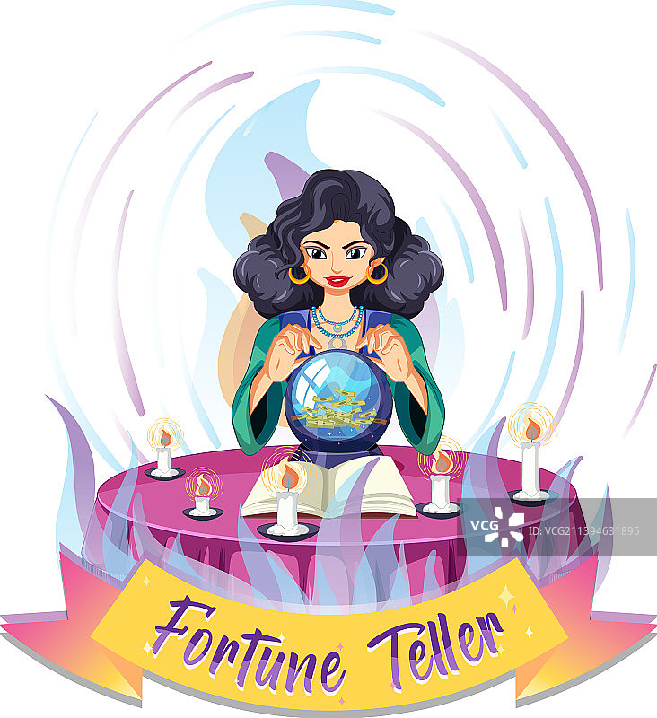 水晶球占卜师图片素材