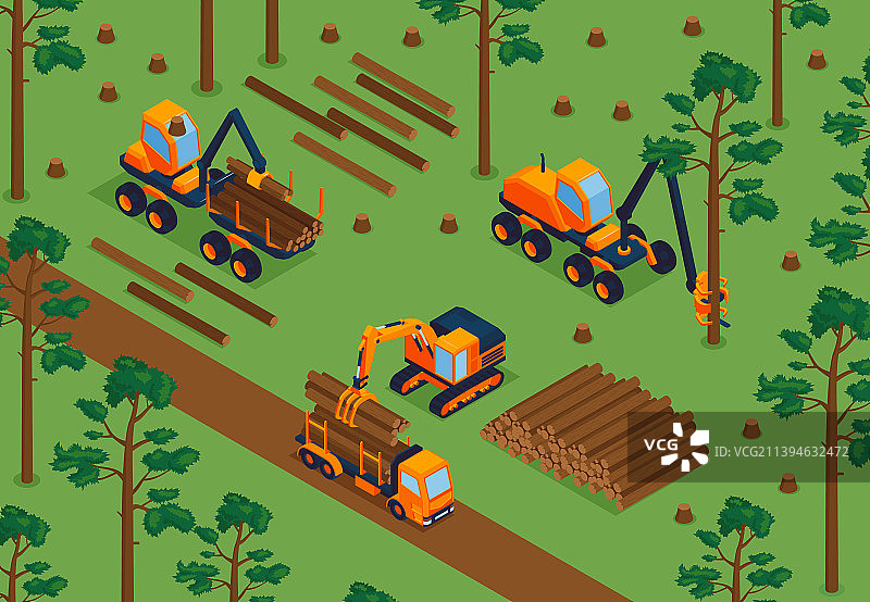 2.5D锯木厂图片素材