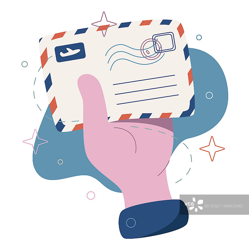 彩色扁平化邮件图标图片素材