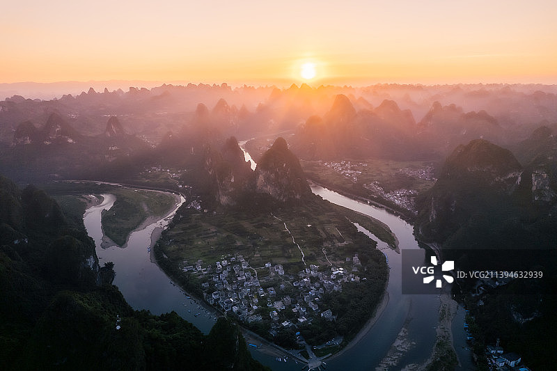 老寨山日落图片素材