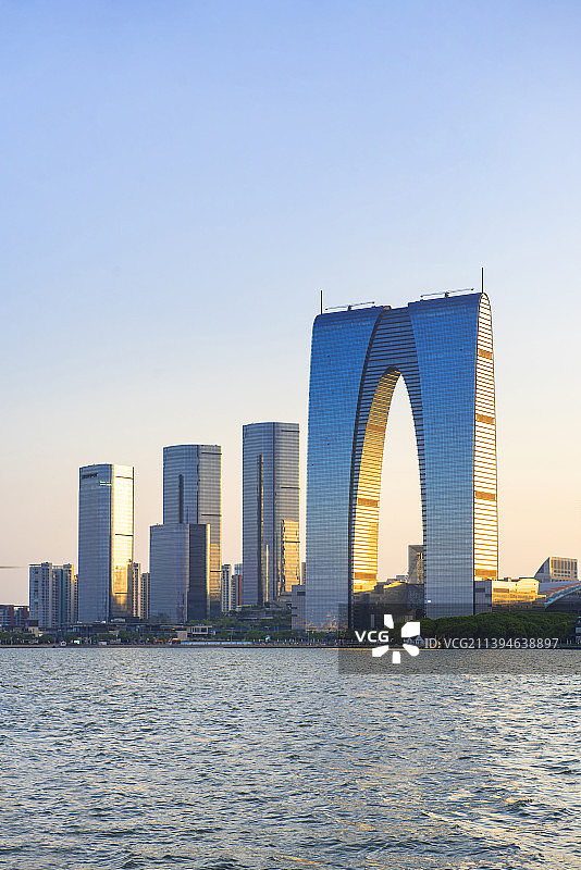 苏州金鸡湖风光 苏州图片素材