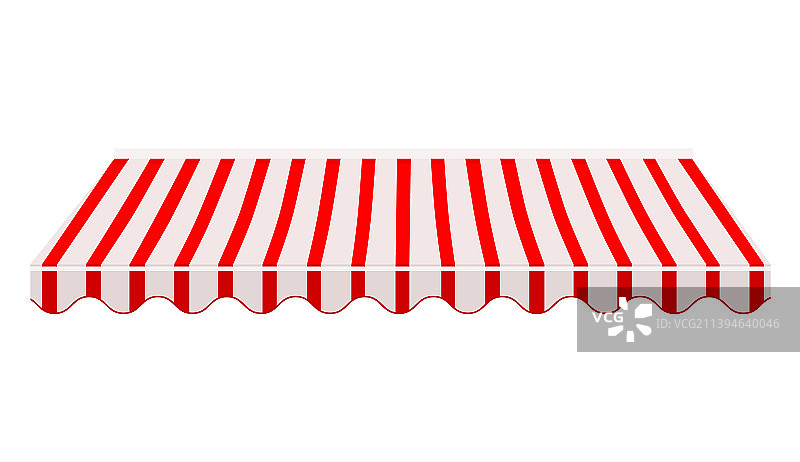 红白条纹商店橱窗遮阳篷图片素材
