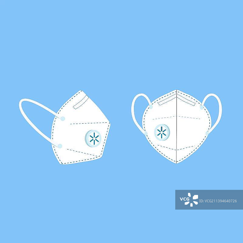 防护型口罩插画图片素材