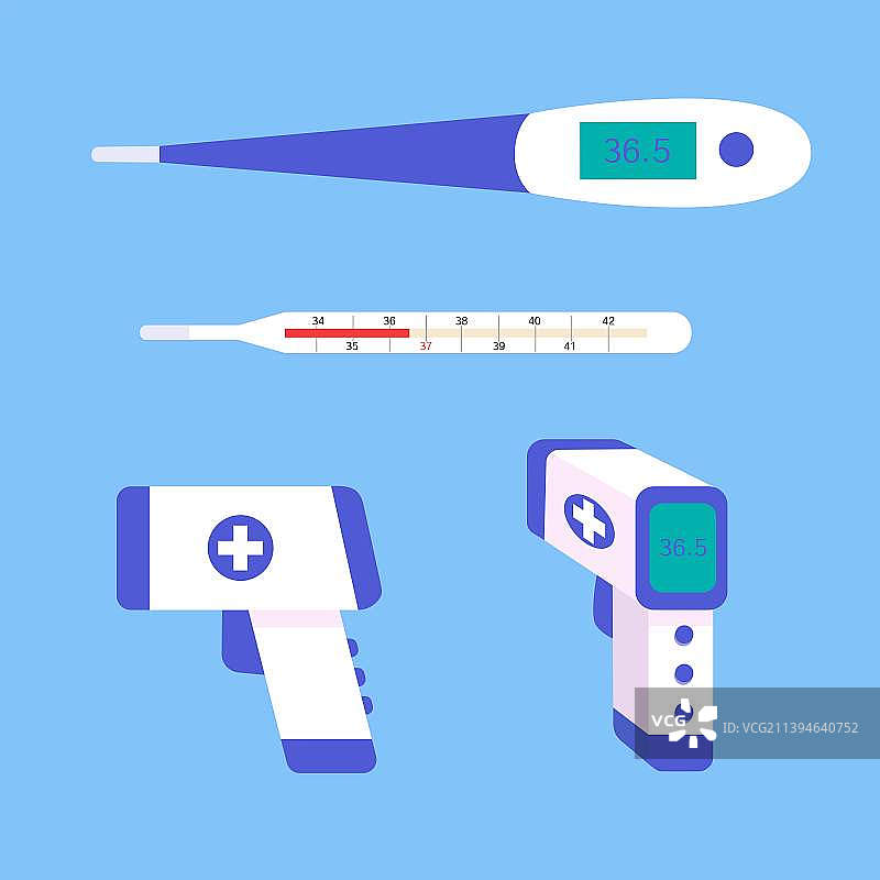 各种样式温度计插画元素图片素材