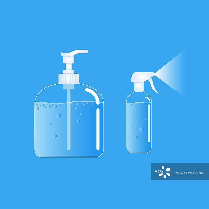 洗手液酒精消毒液插画元素图片素材