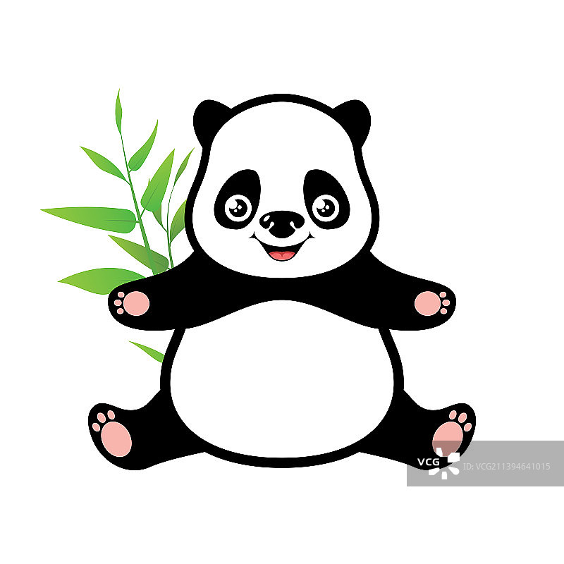 可爱的竹子熊猫图标图片素材