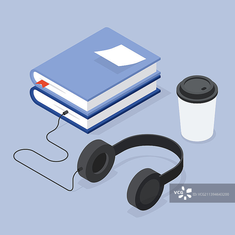 2.5D有声读物概念图片素材