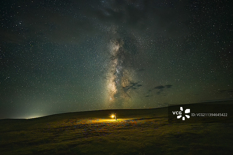 草原星空图片素材