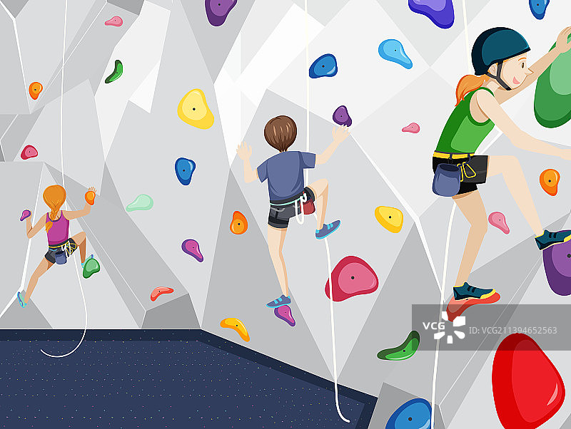 室内攀岩馆图片素材